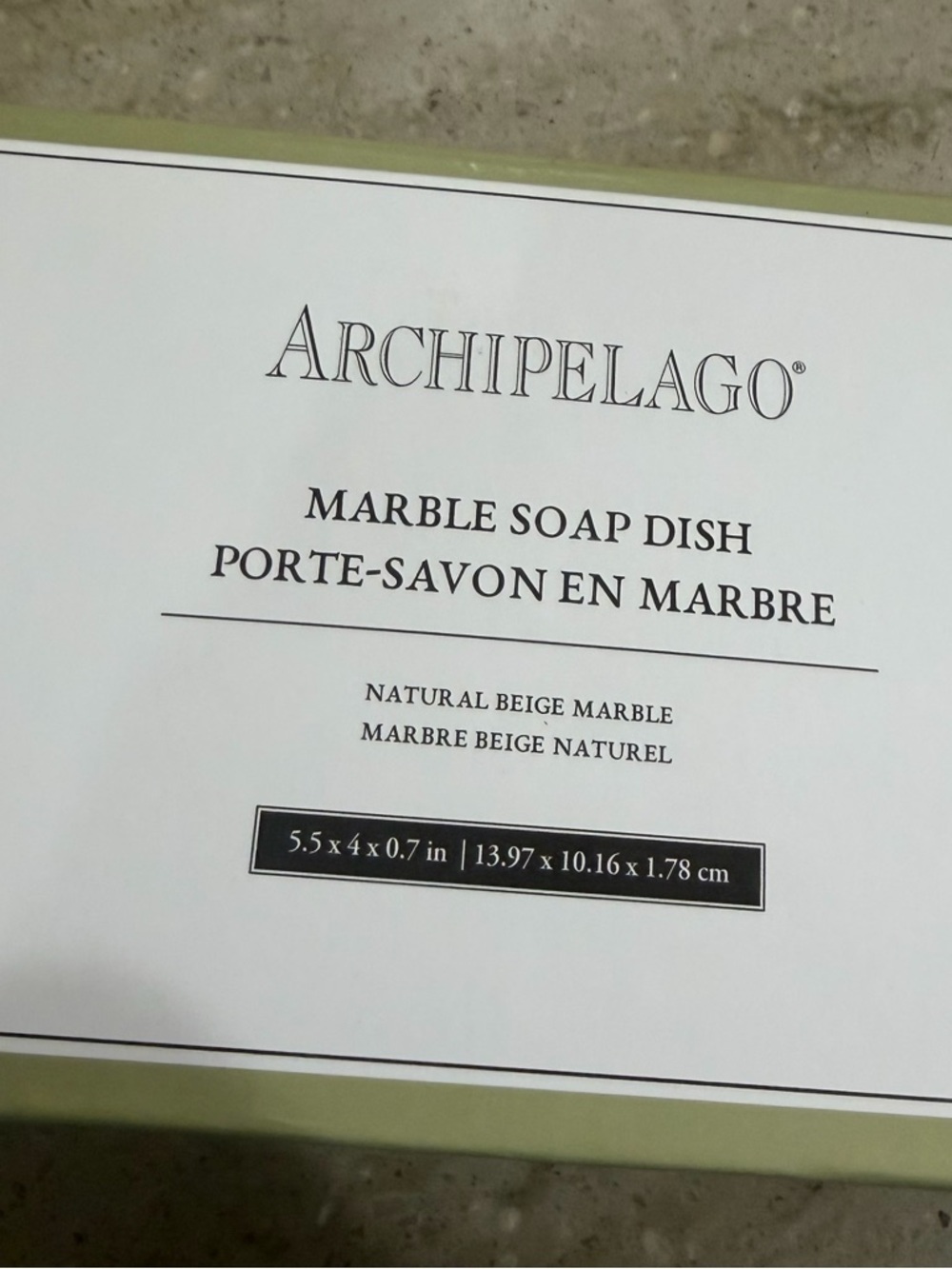Archipelago Marble Soap Dish in Gray and White - Picture 3 of 5